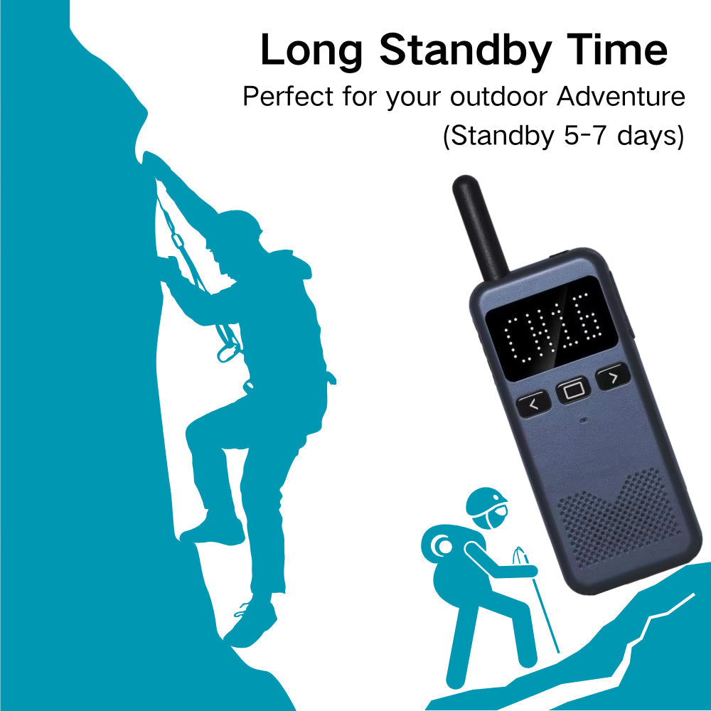 RUYAGE Compact FRS Walkie Talkie | Rechargeable Two Way Radio with VOX