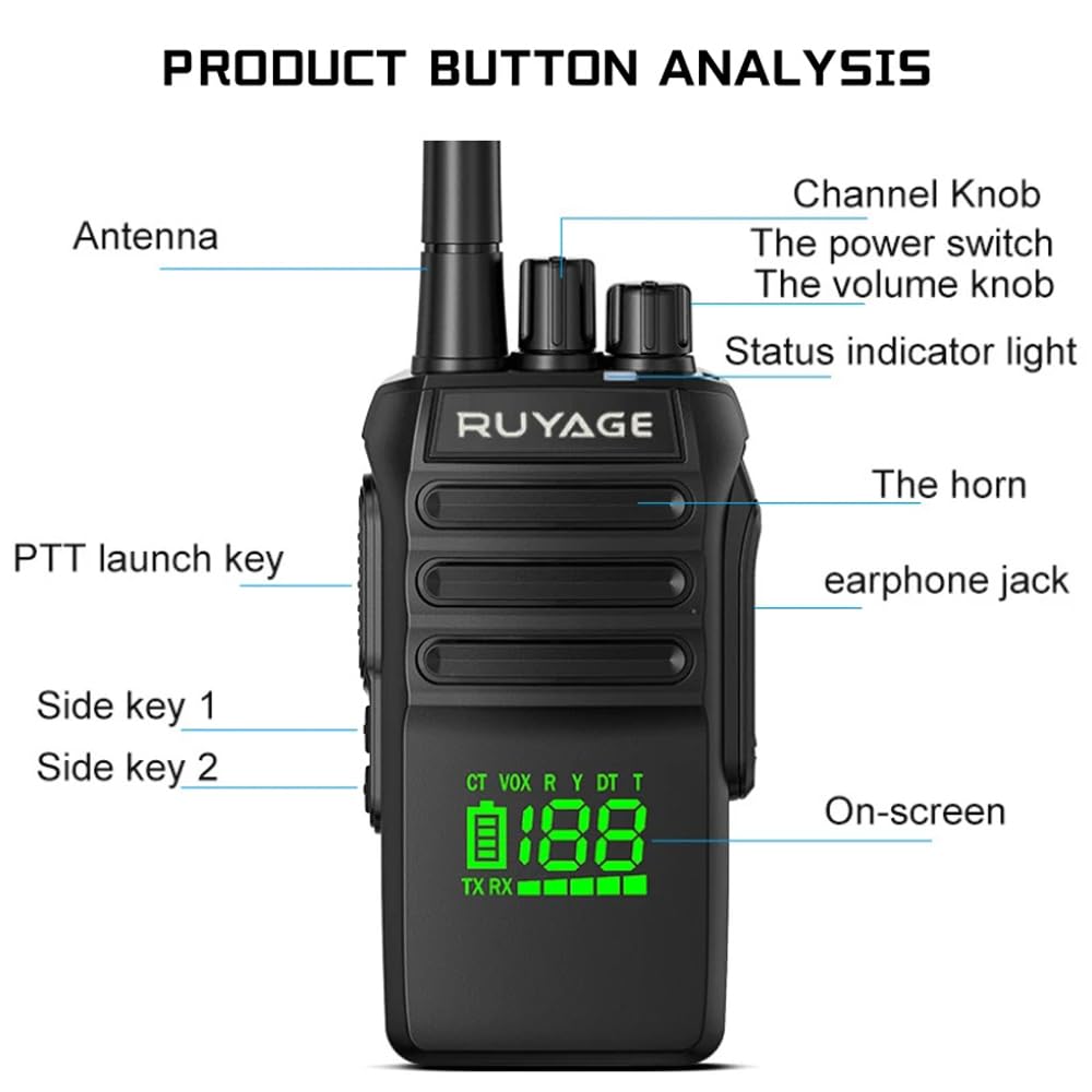 RUYAGE T40 IP67 Waterproof VHF Walkie Talkie Radio