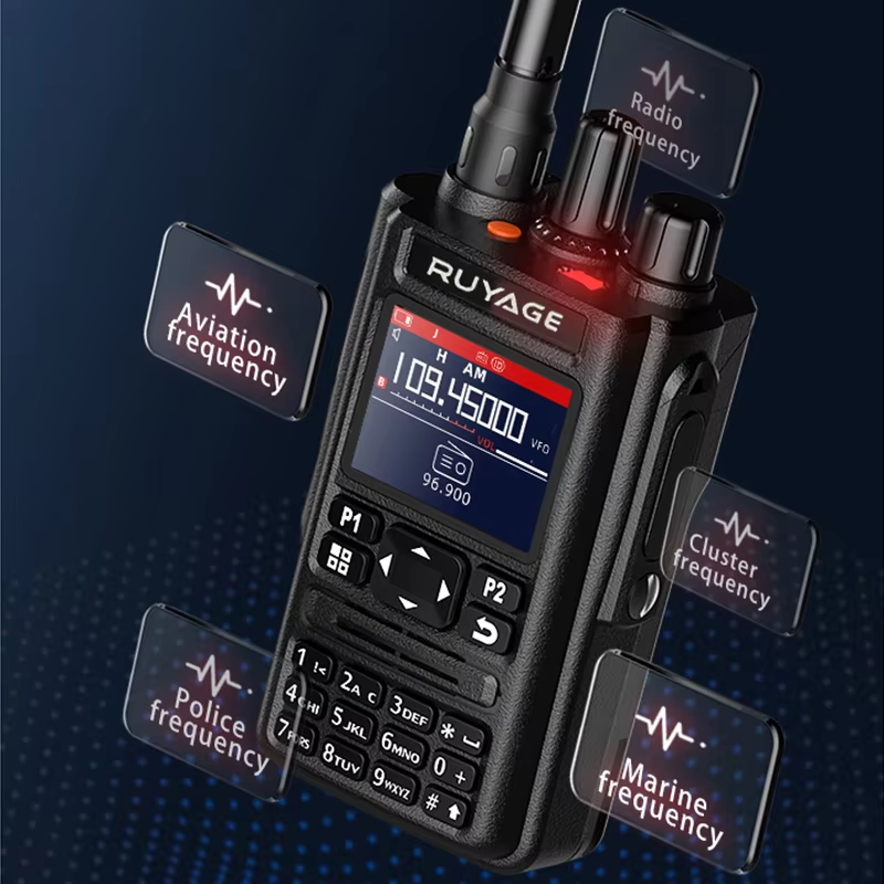 RUYAGE 6 Band Two Way Radio with GPS | Air Band FM Radio Transceiver