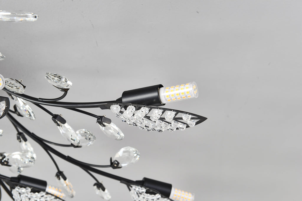 15-Light Chandelier Crystal Ceiling Lamp