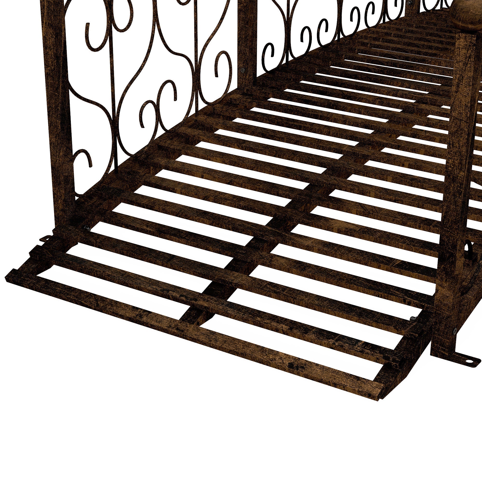 Outsunny 7' Metal Arch Garden Bridge with Safety Siderails