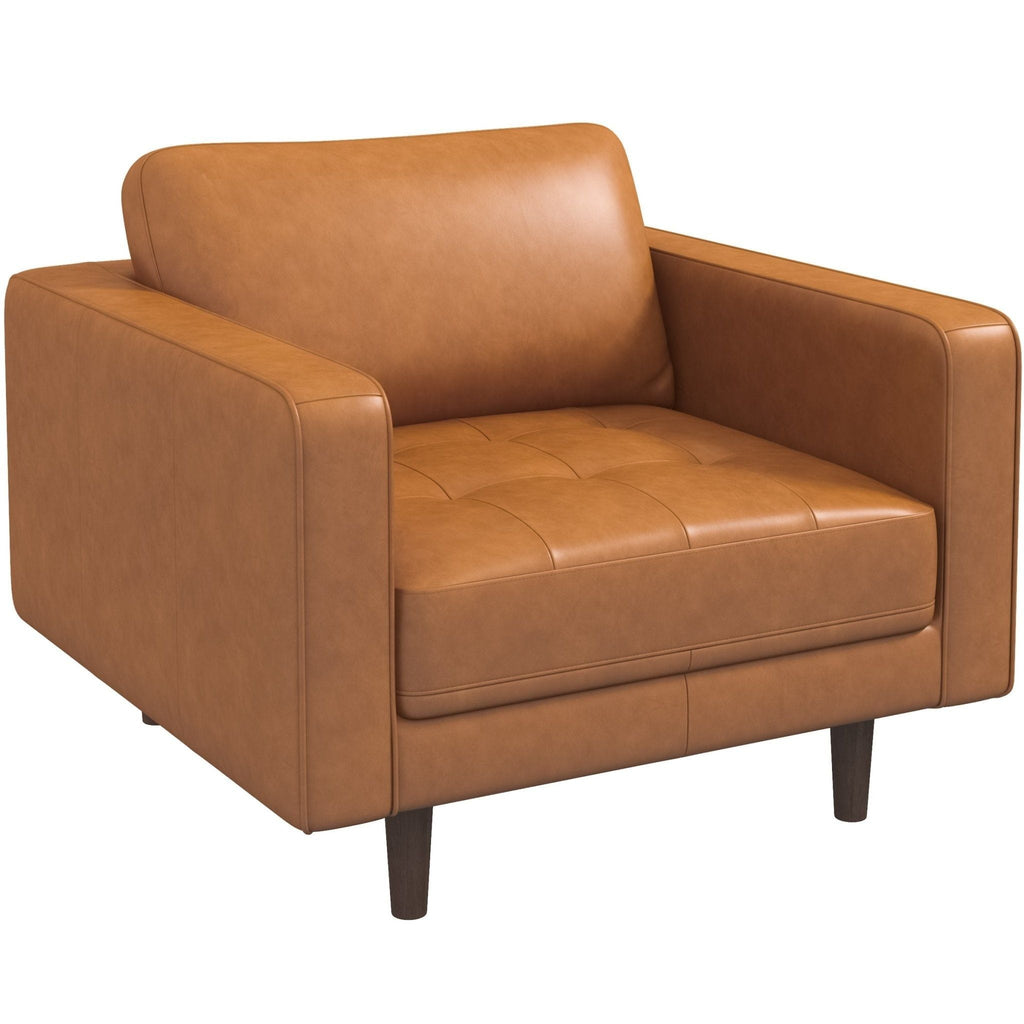 Catherine - Lounge Chair - Brown / Tan