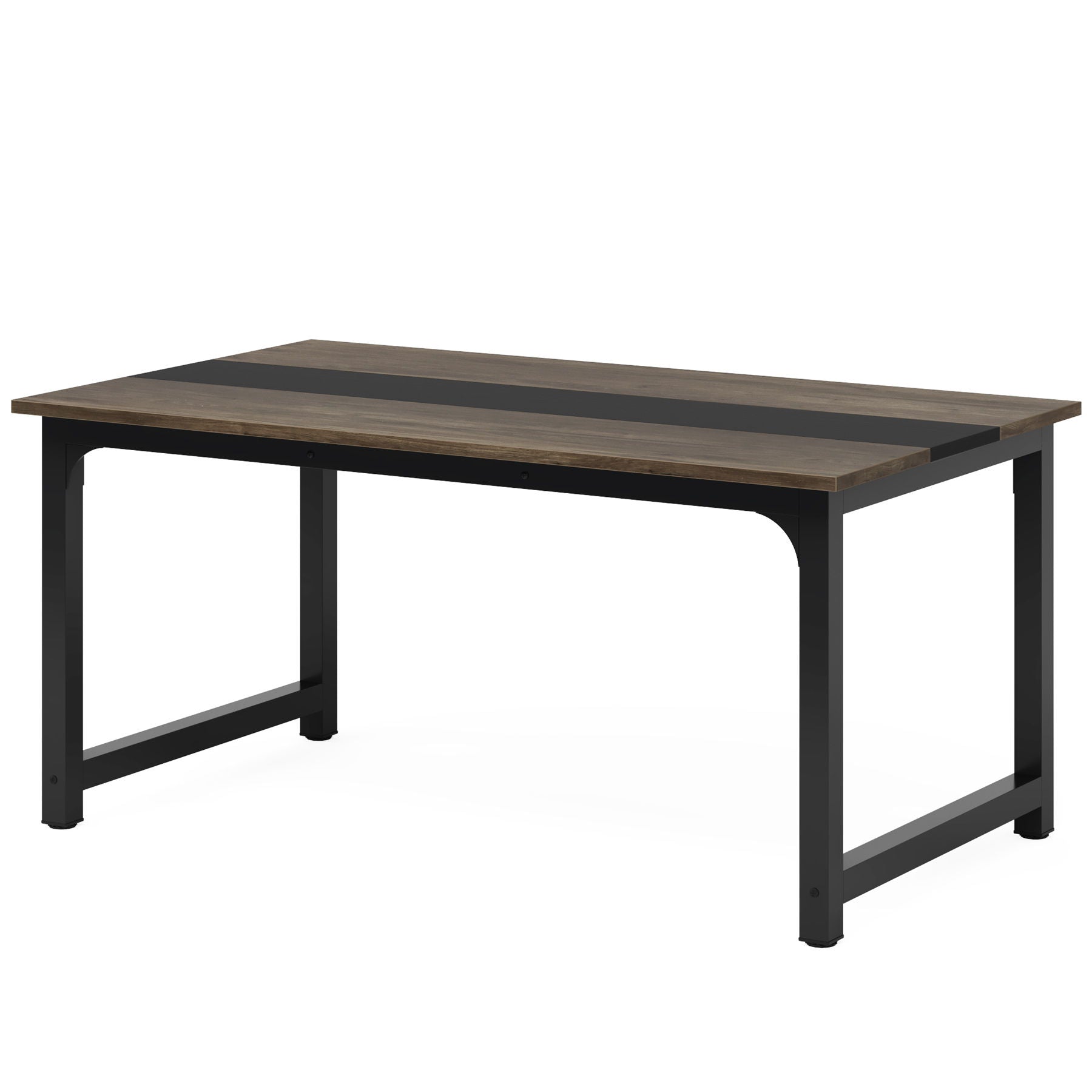 Large Computer Desk With Steel Frame for Home Office Workstation