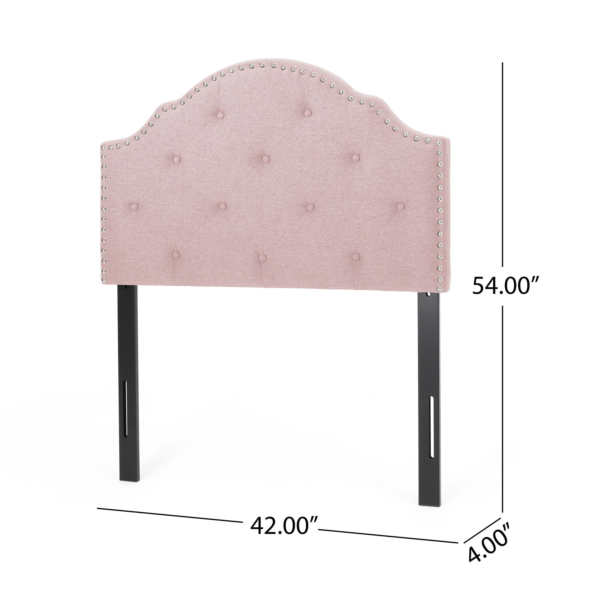 Flanner Contemporary Fabric Upholstered Twin Headboard - Blush