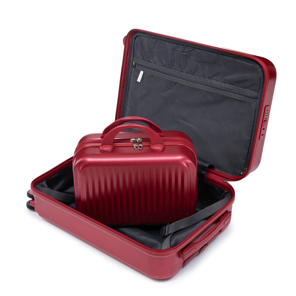14'/20' 2 pcs ABS Spinner Wheel Luggage Set with Combination Lock and Front Opening Design