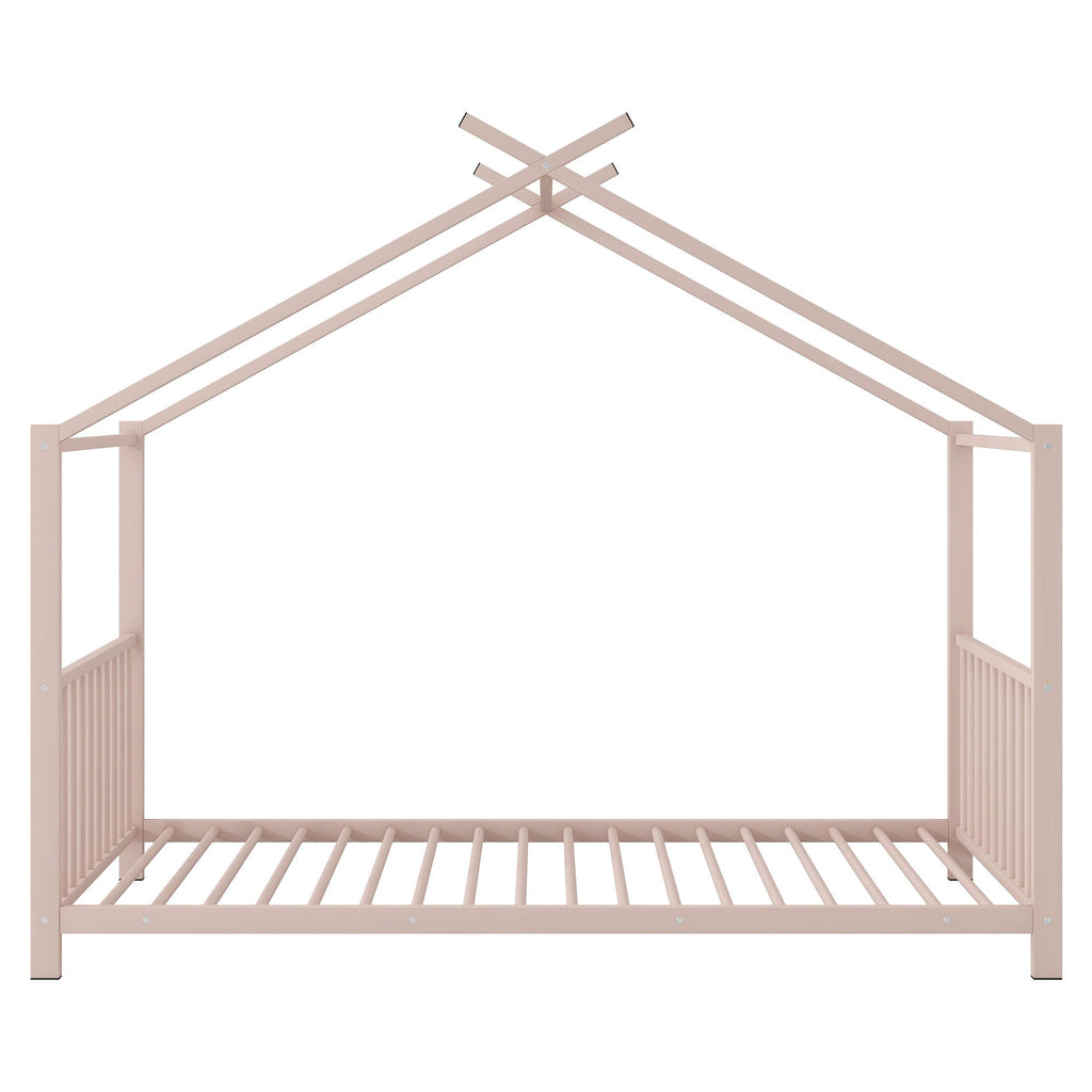 Metal House Platform Bed With Modern Design And Durable Frame