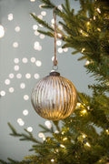 Christmas Ball Ornaments, Glass Decorative Hanging Ball Christmas Tree Ornaments For Holiday Party Decorations (Set of 4) - Silver