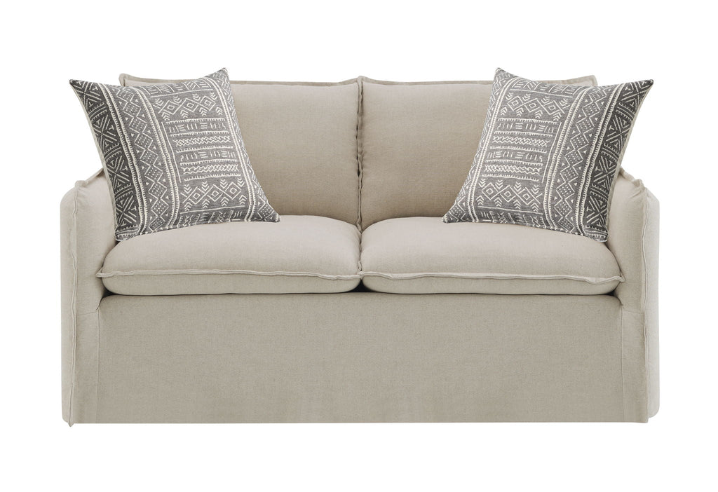 Upendo - Pattern Fabric 3 Pieces Living Room Set - Beige Yakety Yak Sand