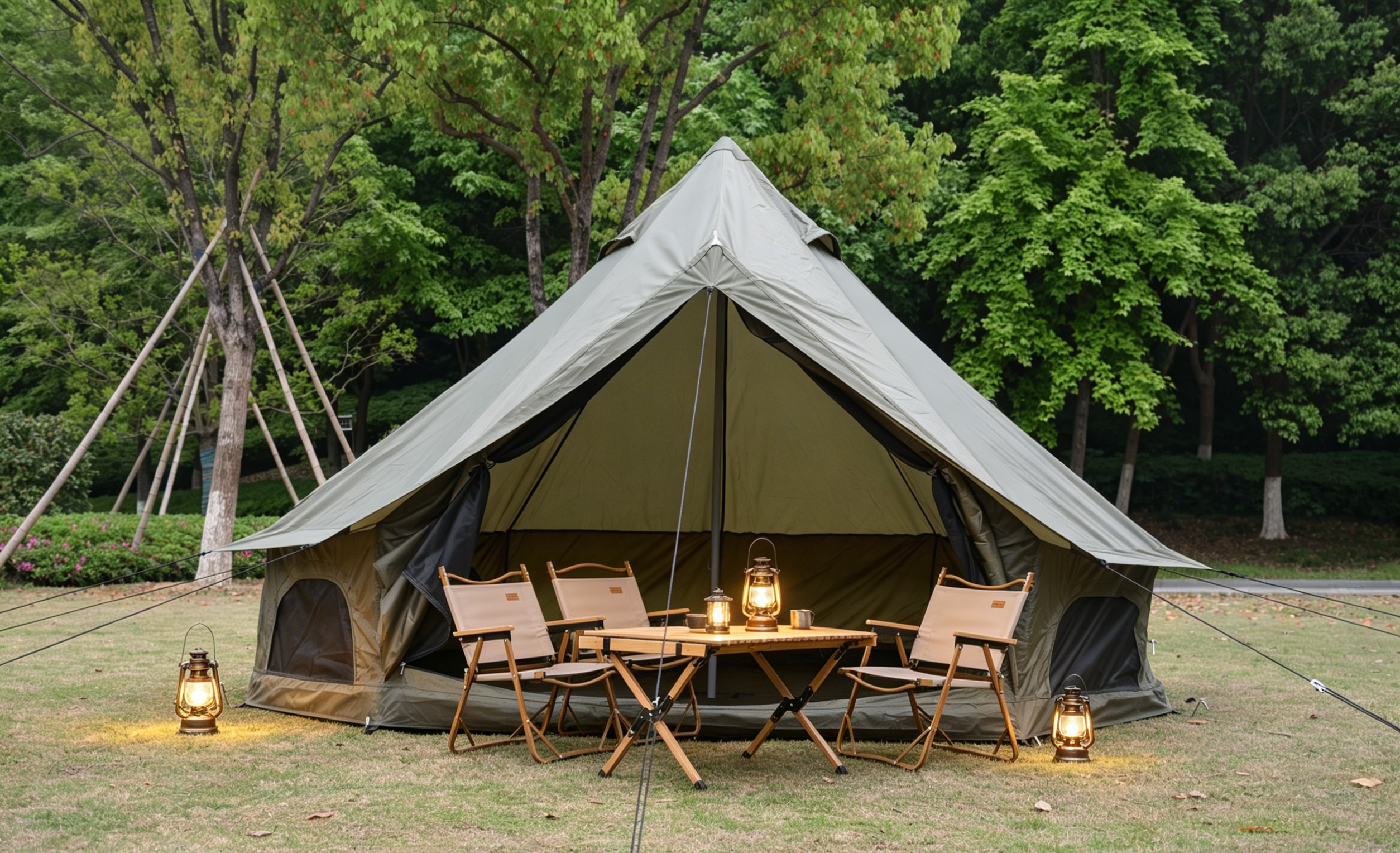 Oxford Bell Tent for Family Camping - Spacious 9.8ft Yurt