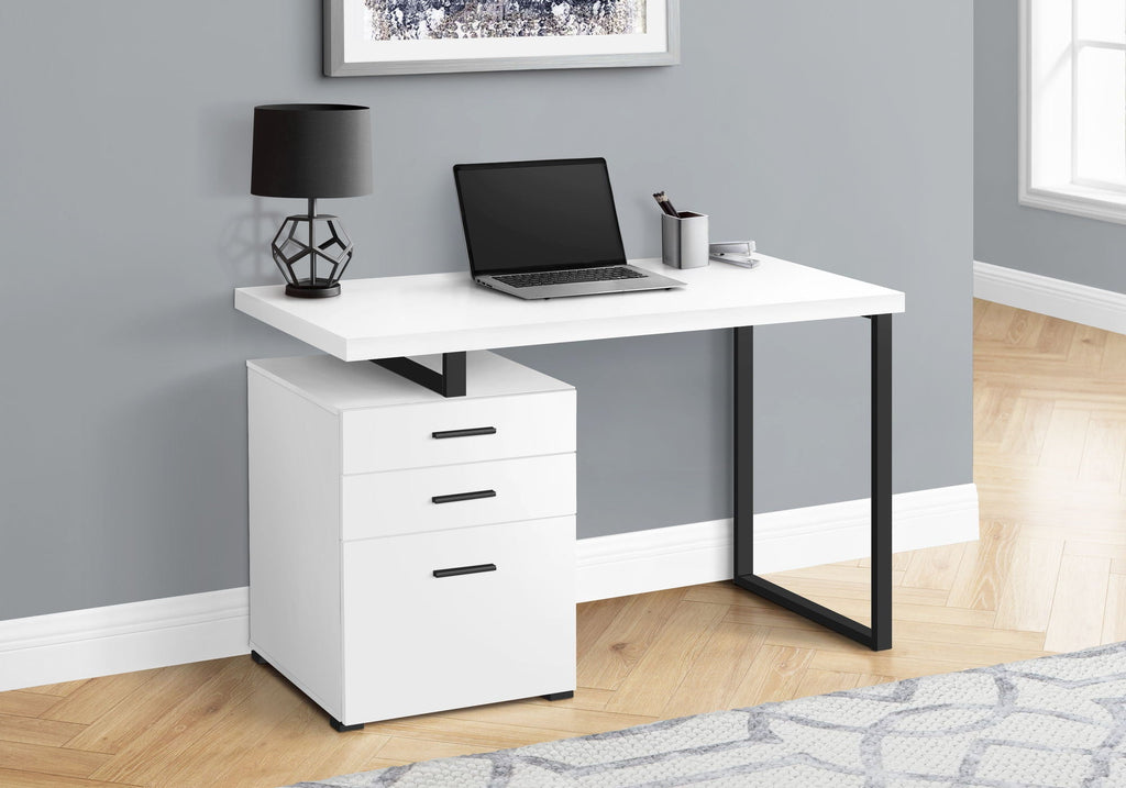 Computer Desk For Home Office, Left or Right Setup with Storage Drawers