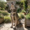 29.72" H x 17.91" L Simulated Howling Wolf Garden Statue