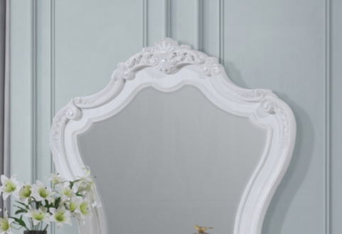 Latisha Mirror in White