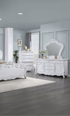 Latisha Mirror in White