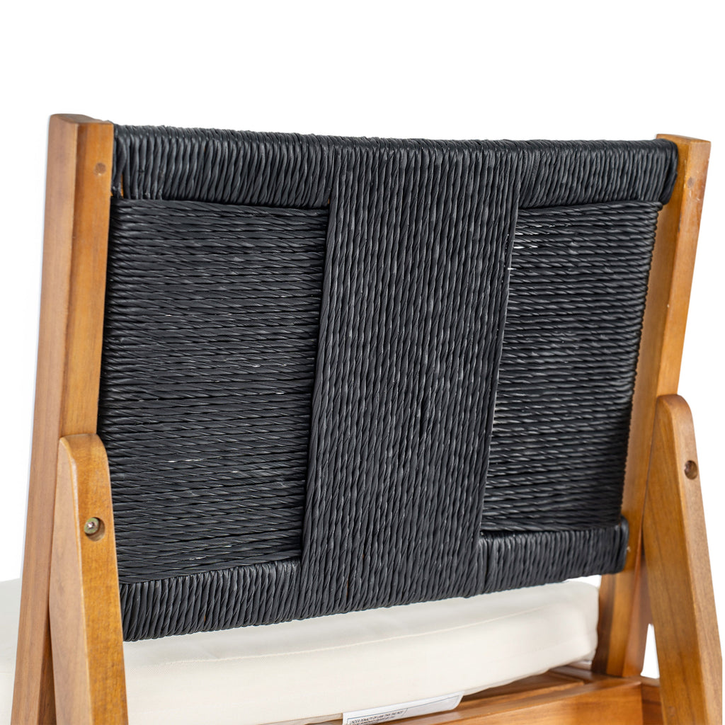 Outdoor Acacia Wood Bar Stools (Set of 2)