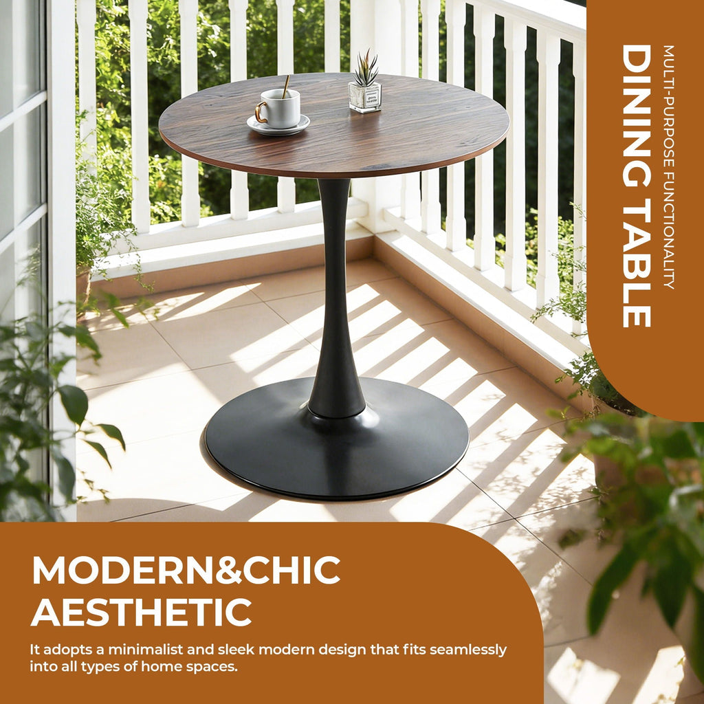 Mid-Century Tulip Table With Round Top and Pedestal Base