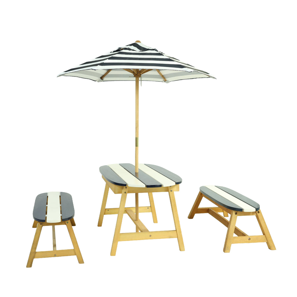 Naturally Playful Kids Picnic Table with Umbrella