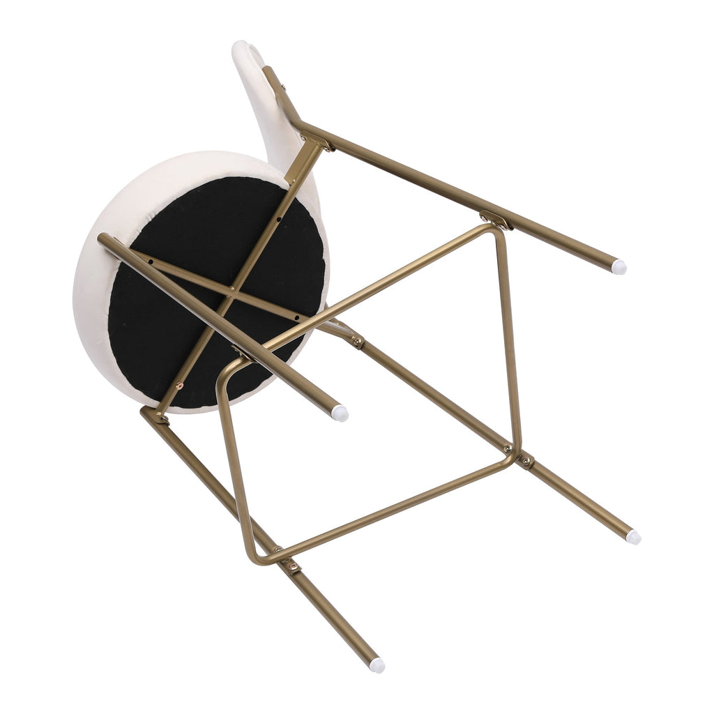 29'' Upholstered Velvet Bar Stools with Backrest & Footrest - Set of 2