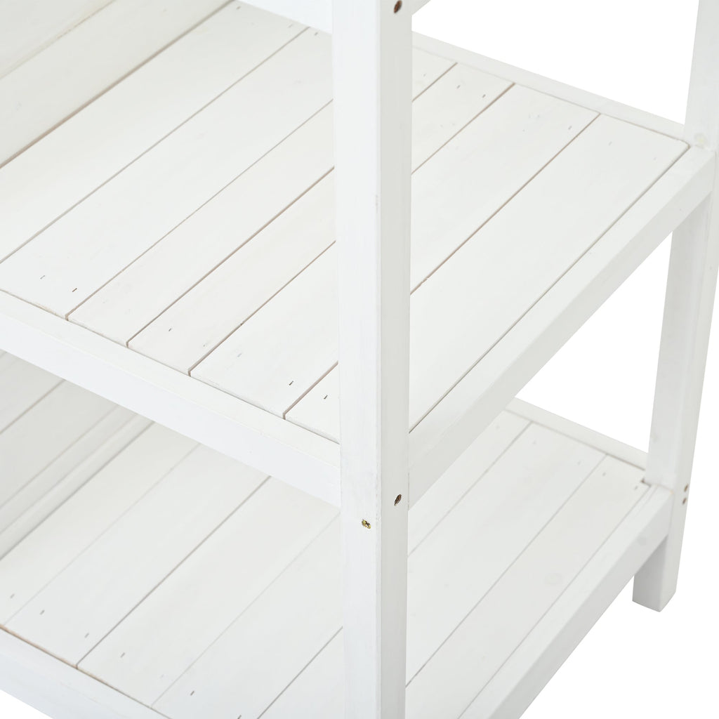 Topmax 66" Large Outdoor Farmhouse Wooden Potting Bench Table