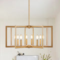 27' Modern Golden Geometric 8-Light Chandelier