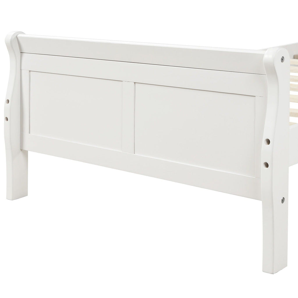 Platform Bed Frame Mattress Foundation Sleigh Bed With Headboard / Footboard / Wood Slat Suppor