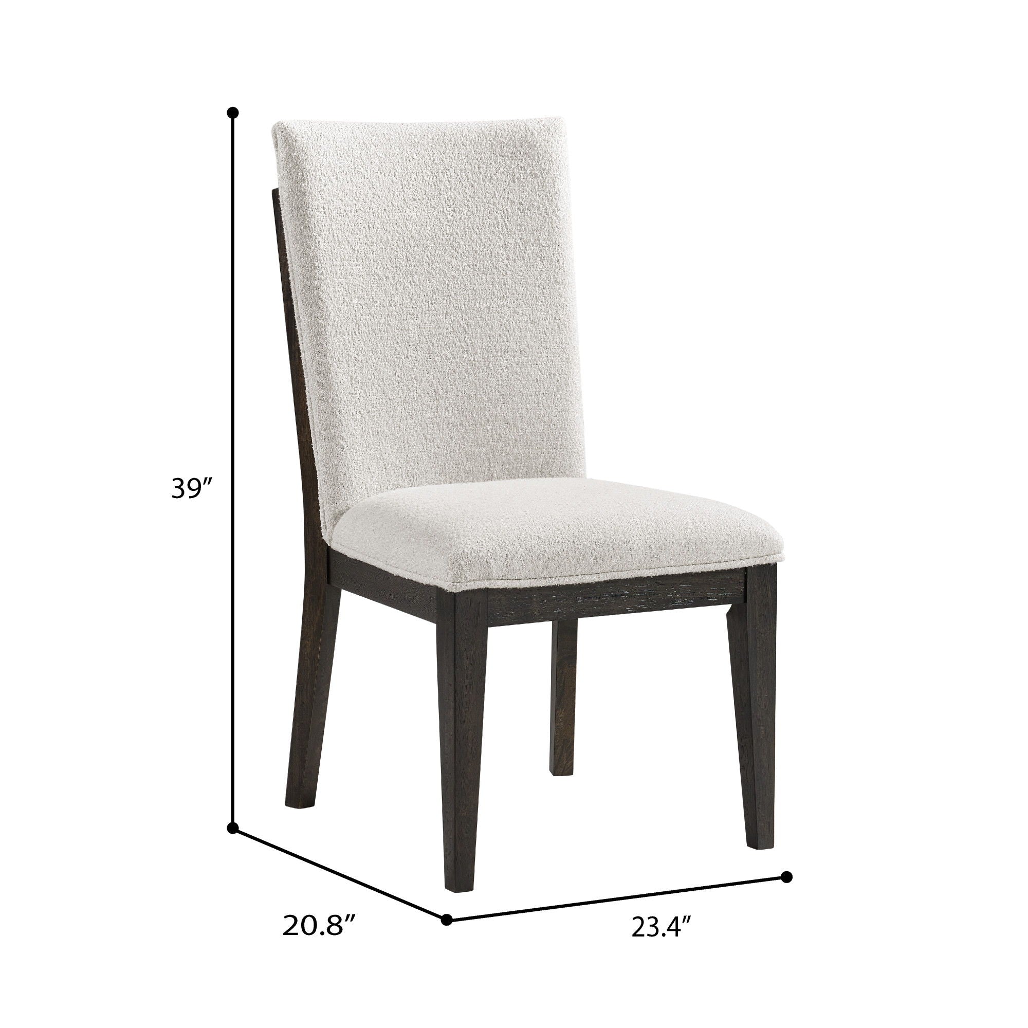 Soft Upholstered Dining Chairs (Set of 2) - Brown