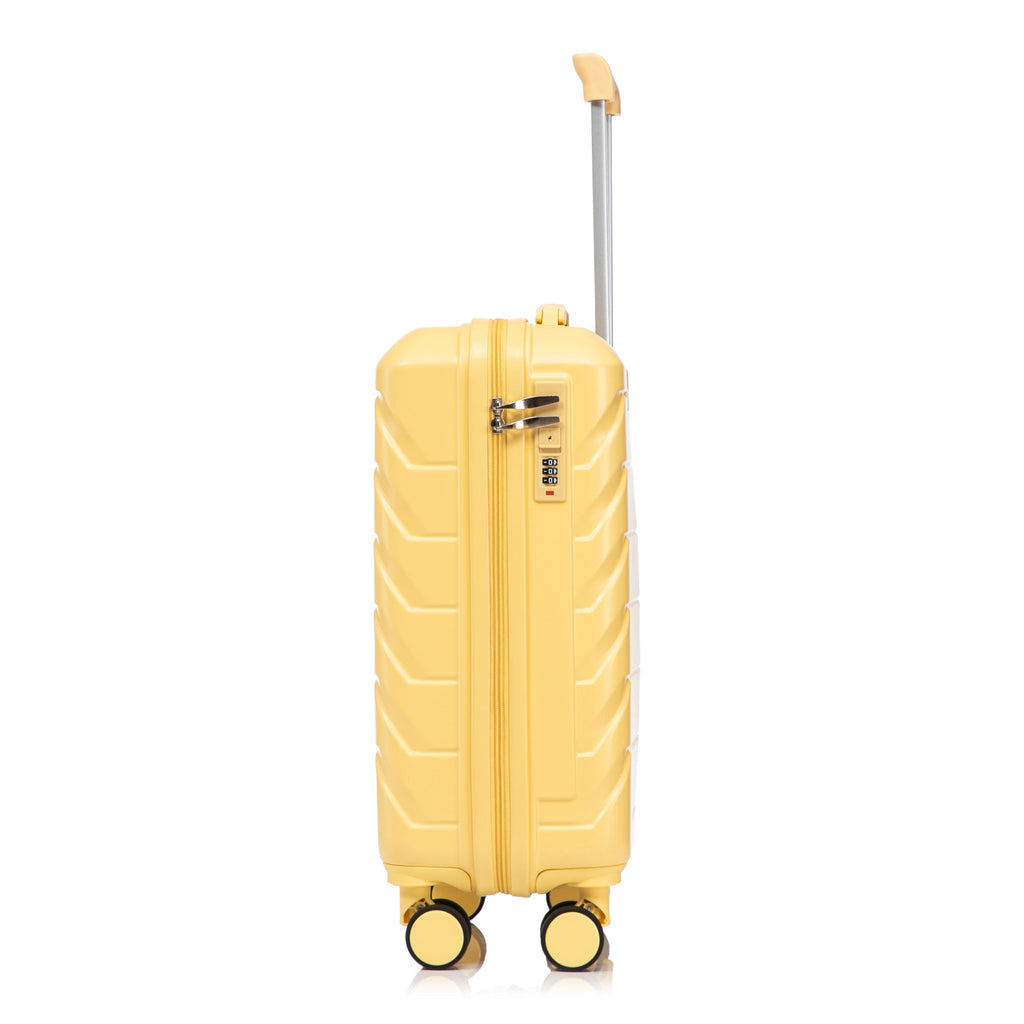 20 Inch ABS Hard Shell Travel Checked Luggage - Yellow
