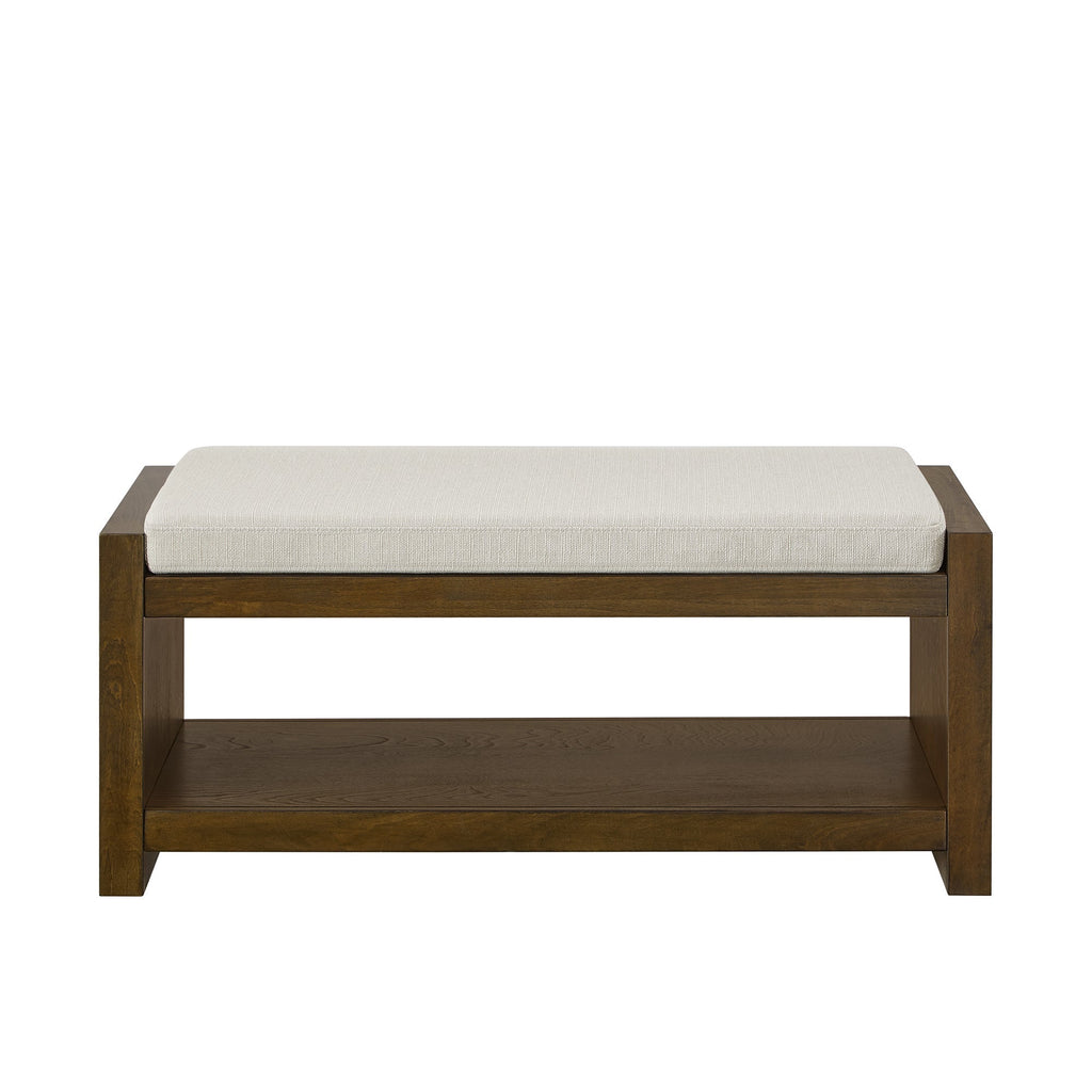40" Accent Bench with Lower Shelf Shoe Rack