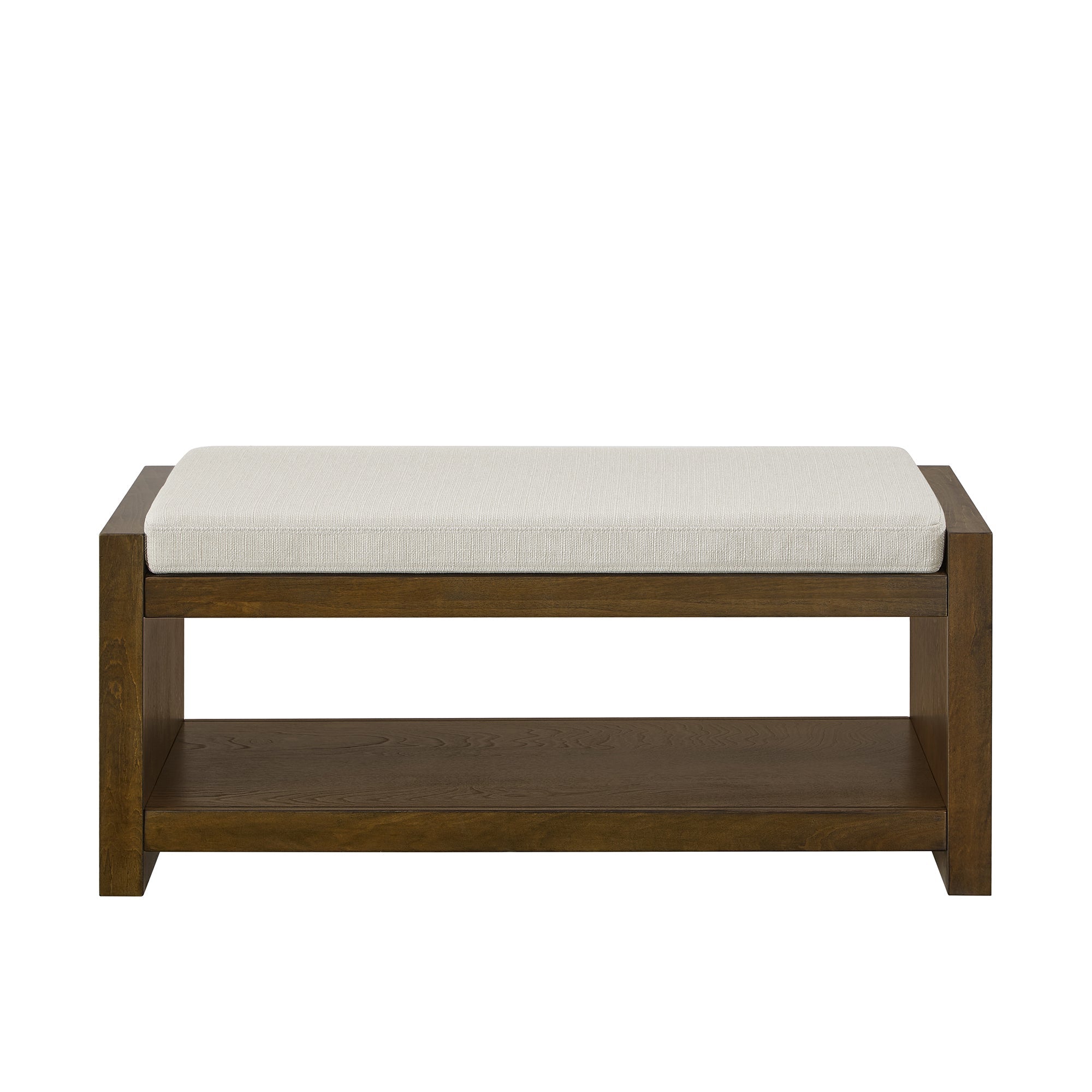 40" Accent Bench with Lower Shelf Shoe Rack