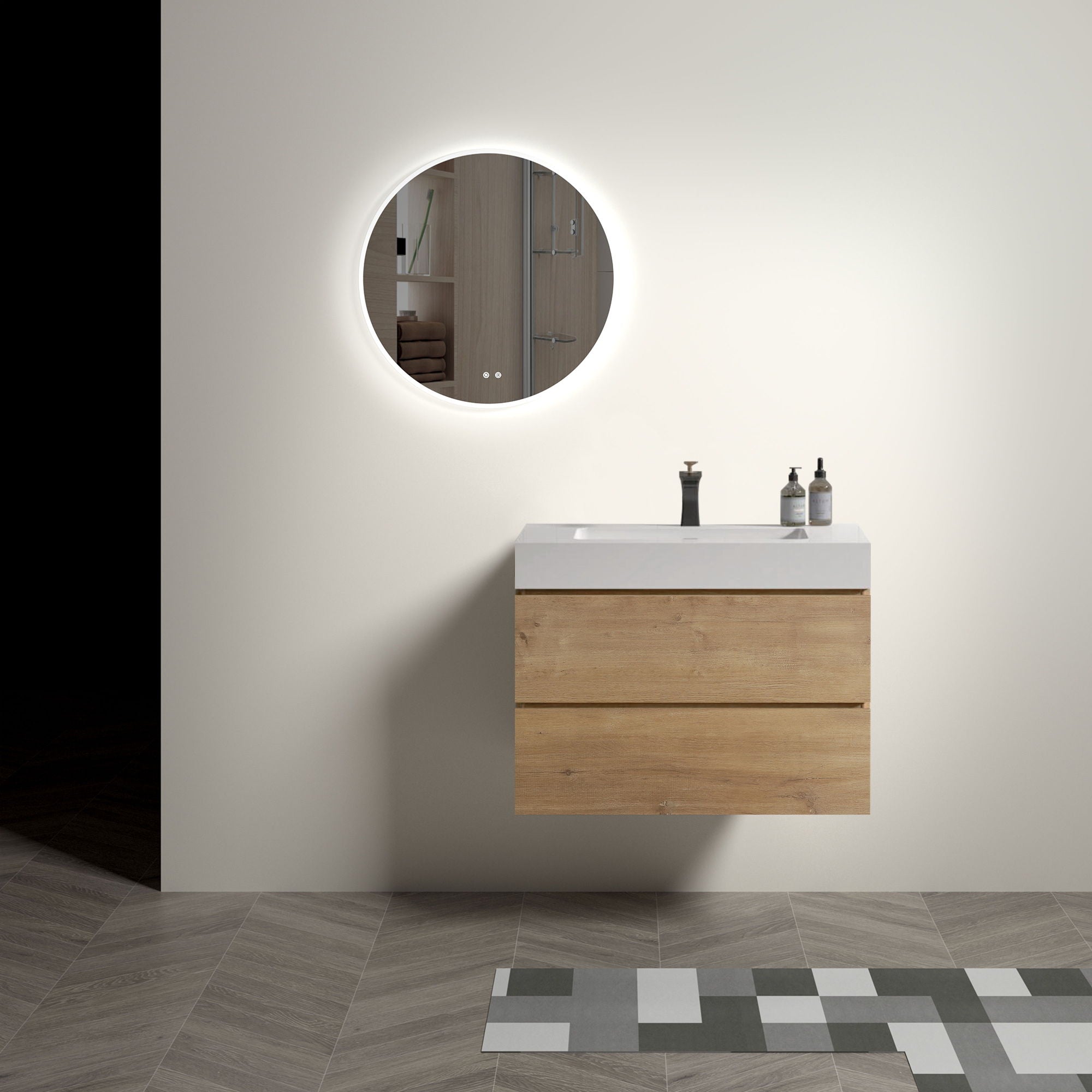 Alice Wall Mounted Bathroom Vanity with Sink