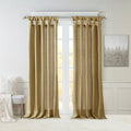 Twist Tab Lined Window Curtain Panel Bronze 50x84
