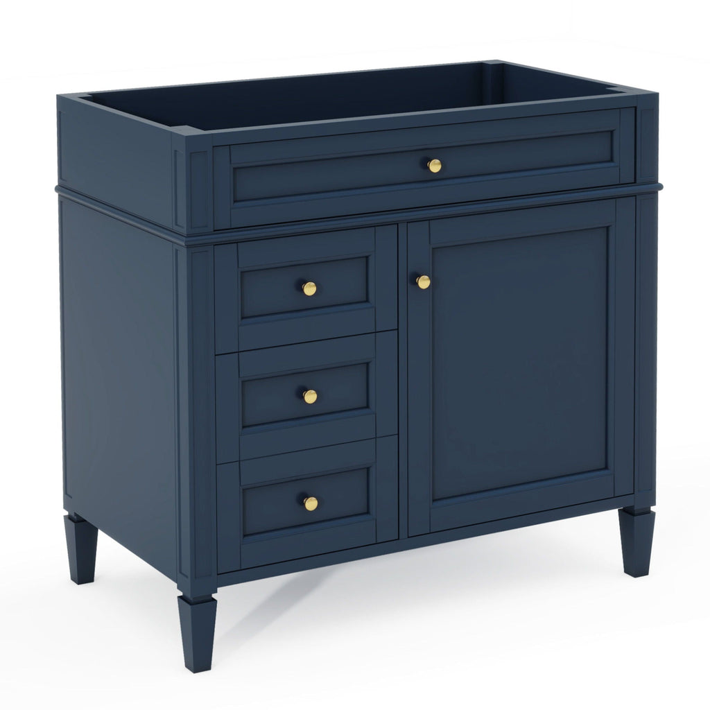 Bathroom Vanity With 2 Drawers and Tip-Out Storage Cabinet
