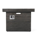 Anchorage Wood Square Fire Pit 40,000 BTU - Gray