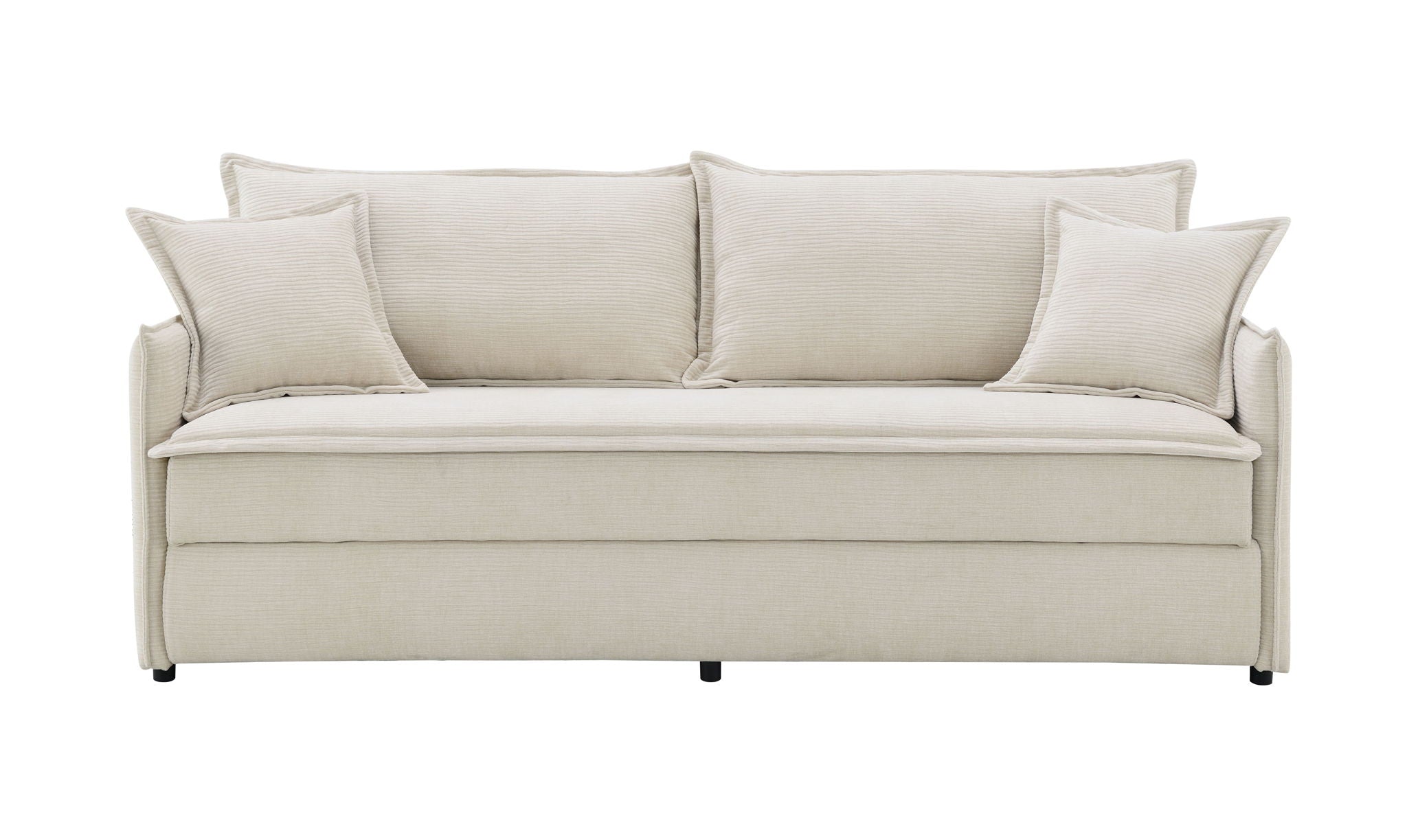 Elisea Sleeper Sectional Sofa With 2 Toss Pillows - Beige