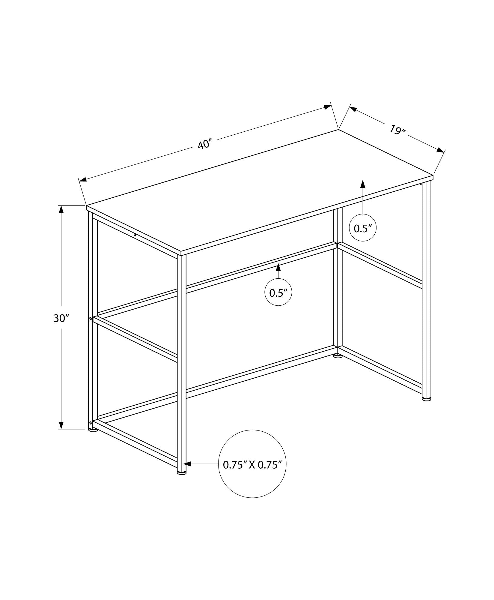 Computer Desk for Home Office with Storage Drawers - Black