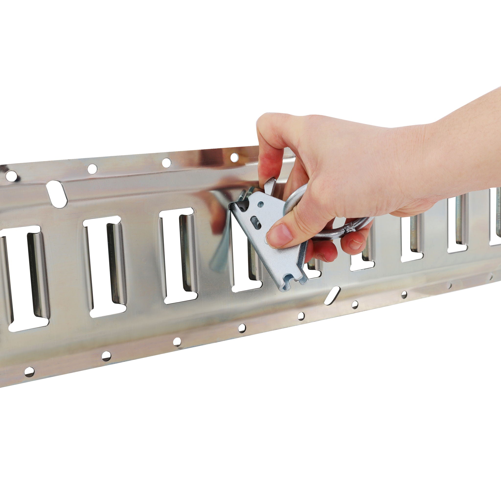 Universal E Track Tie-Down Rail Kit for Trucks, Vans, and Garages