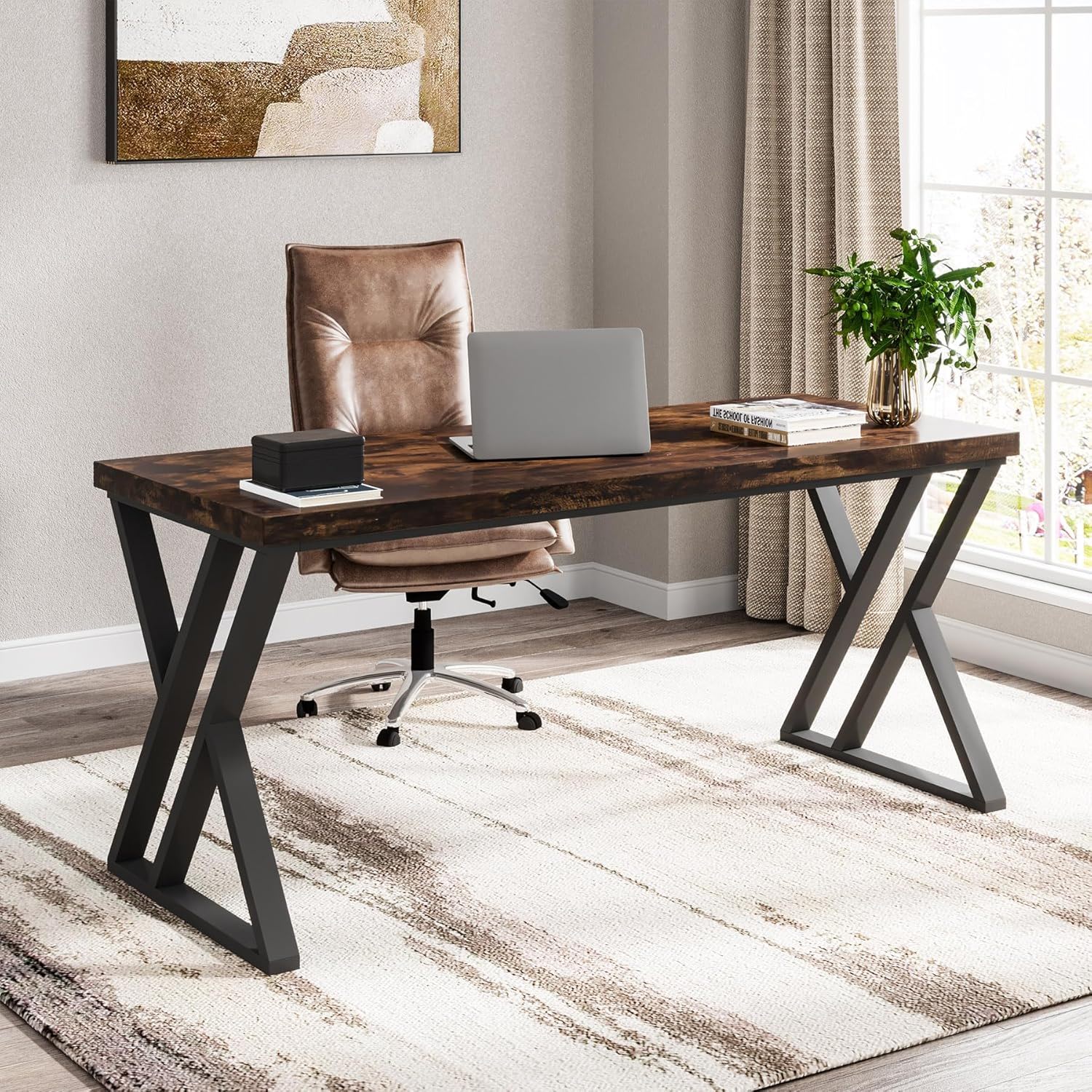 Writing Desk With Z-Shaped Legs