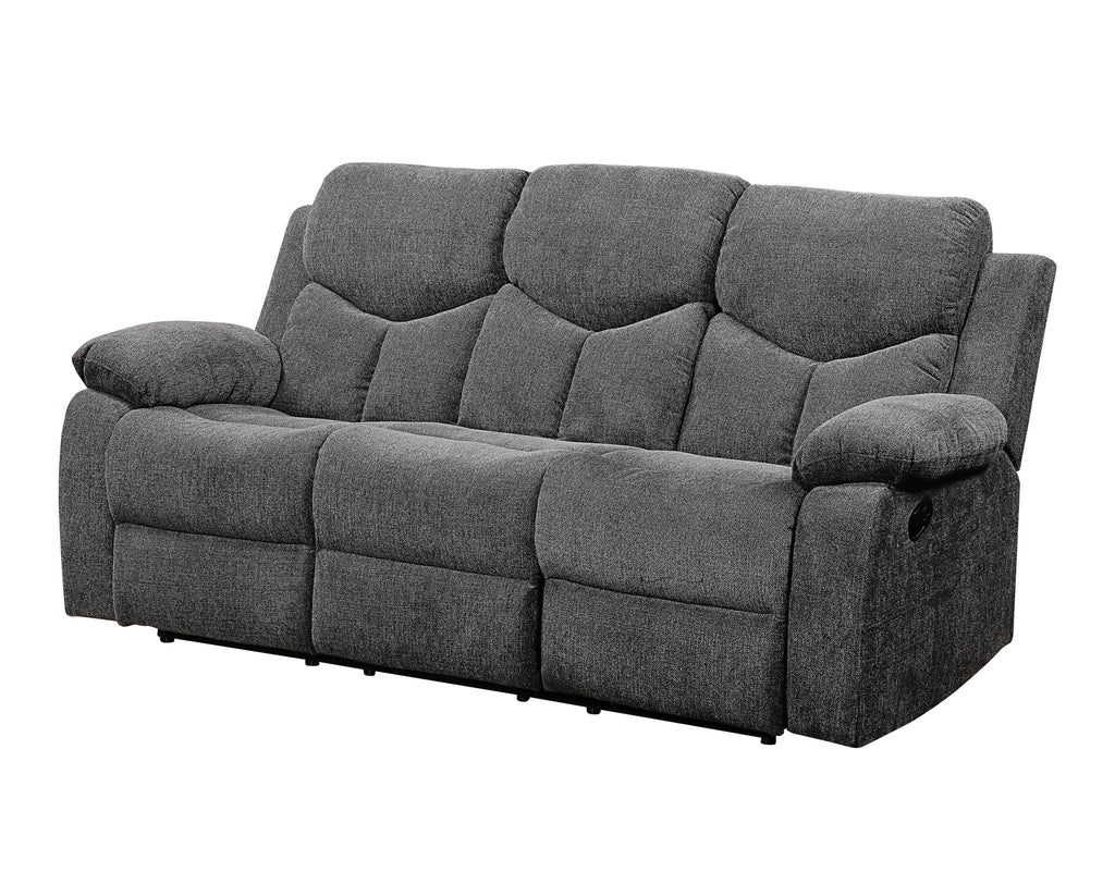 Kalen Chenille Sofa With Drop Down Table - Gray