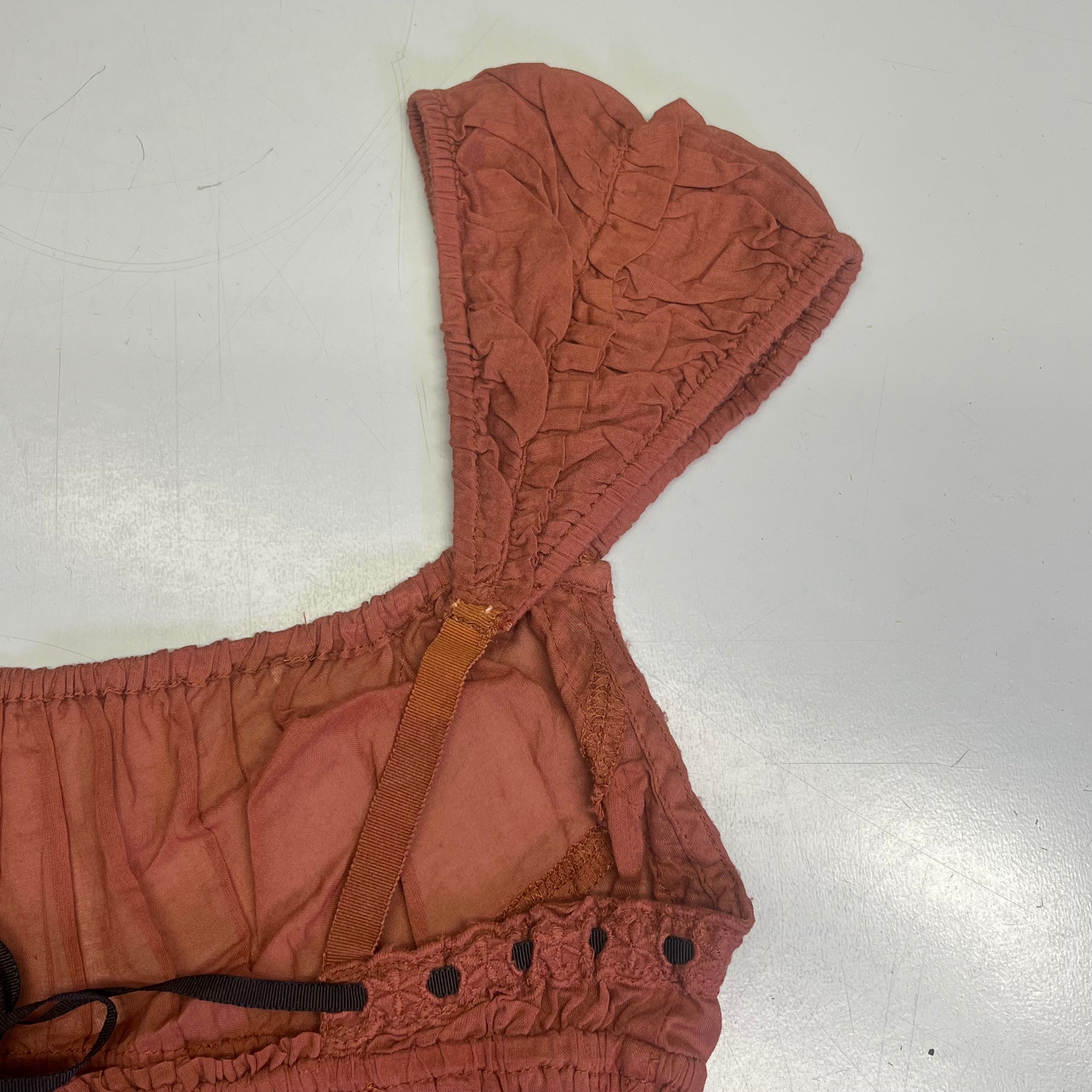 FREE PEOPLE Linen Textile Sweet On Your Crop Women's Sz S Maple Syrup 96849898