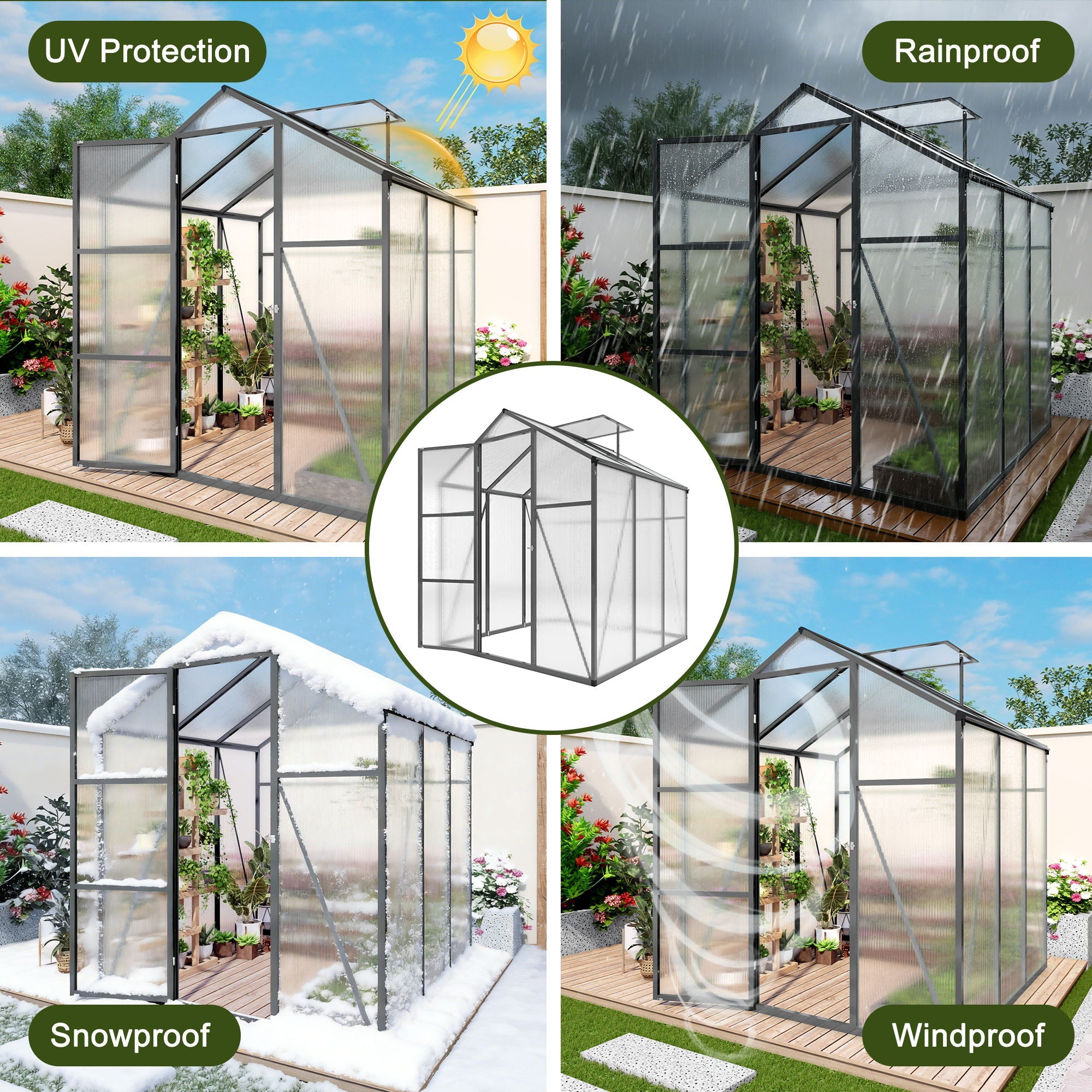 Gain Height Windproof house With Raised Base