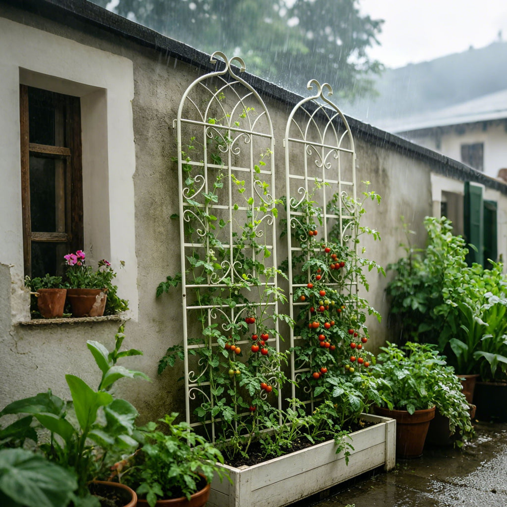 Metal Garden Rustproof Trellis For Climbing Plants Outdoor Flower Support
