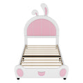 Upholstered Platform Bed With Rabbit Shaped Headboard
