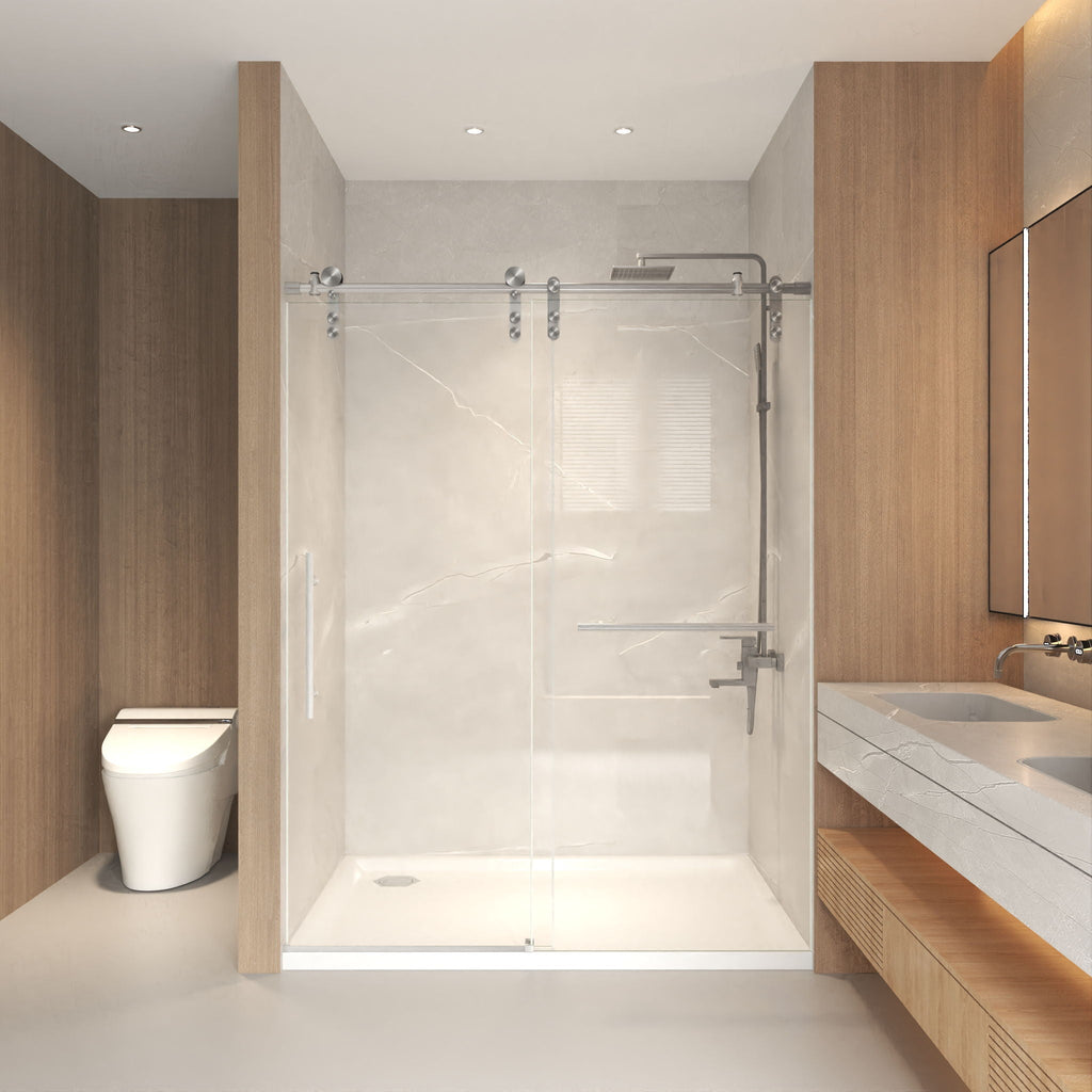 Frameless Sliding Bathtub Door With Frame