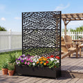 Metal Raised Garden Bed with Wheels and Trellis