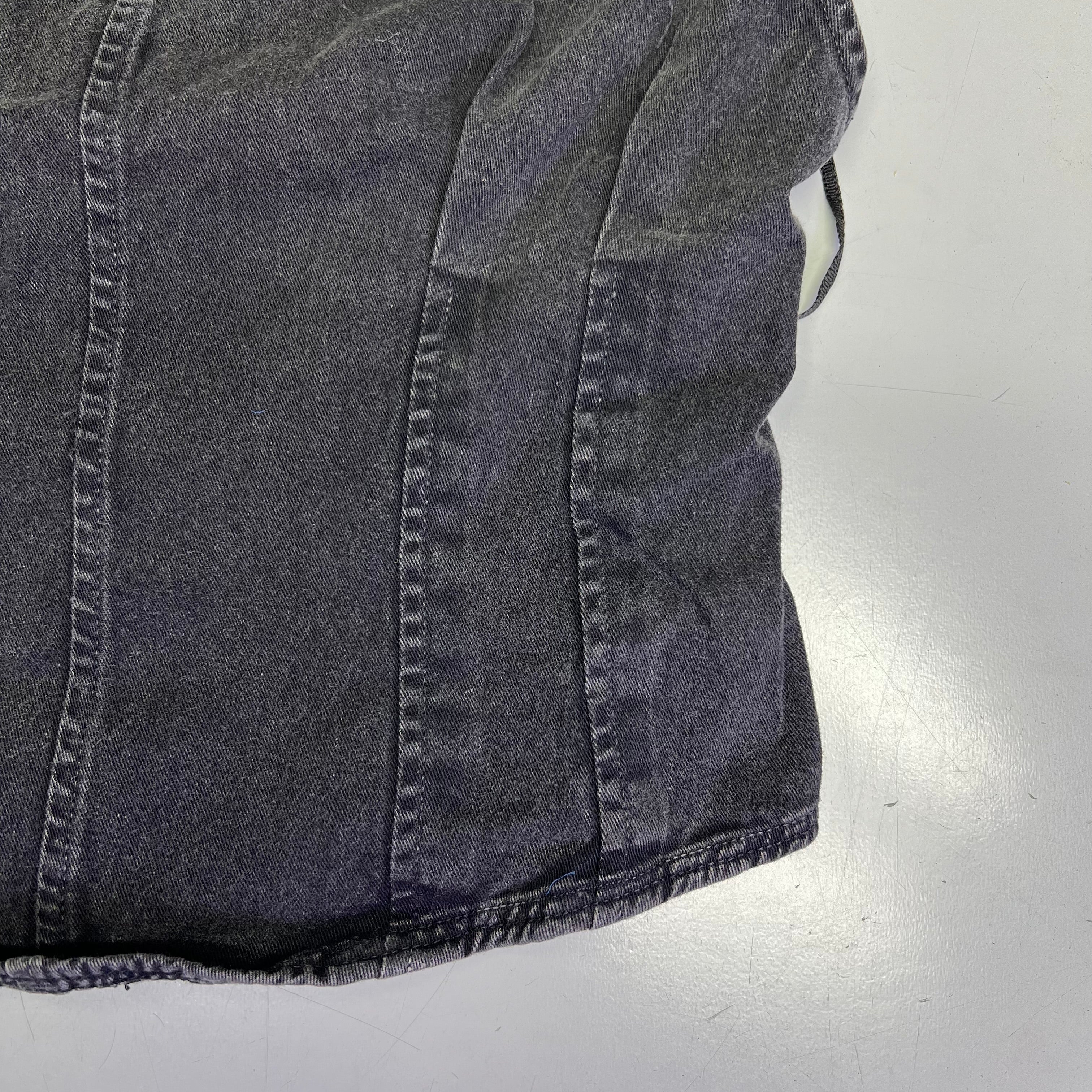 FREE PEOPLE 100% Cotton Louie Indigo Top Women's Sz M Black 98546724