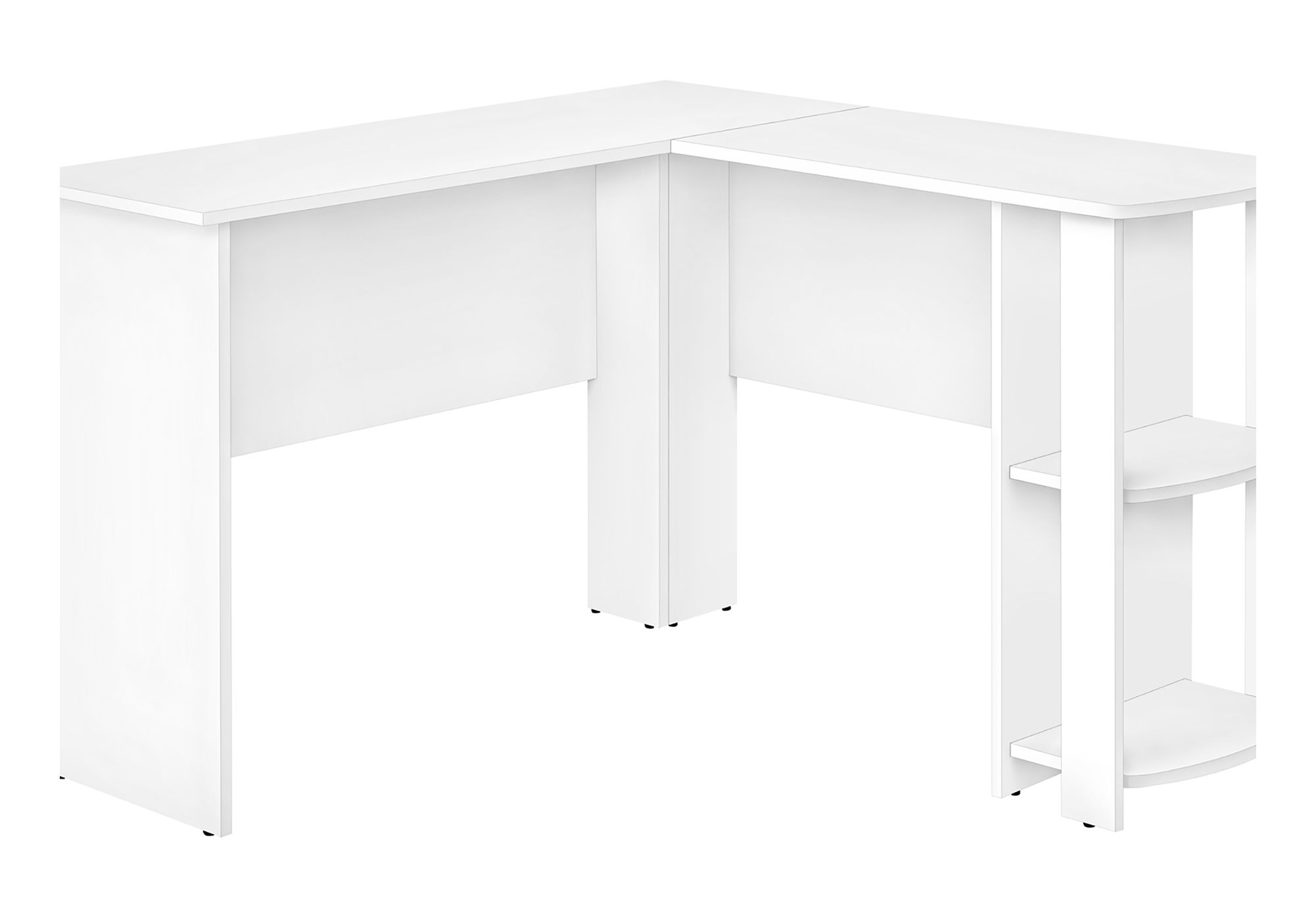 L-Shaped Corner Computer Desk with Storage Shelves