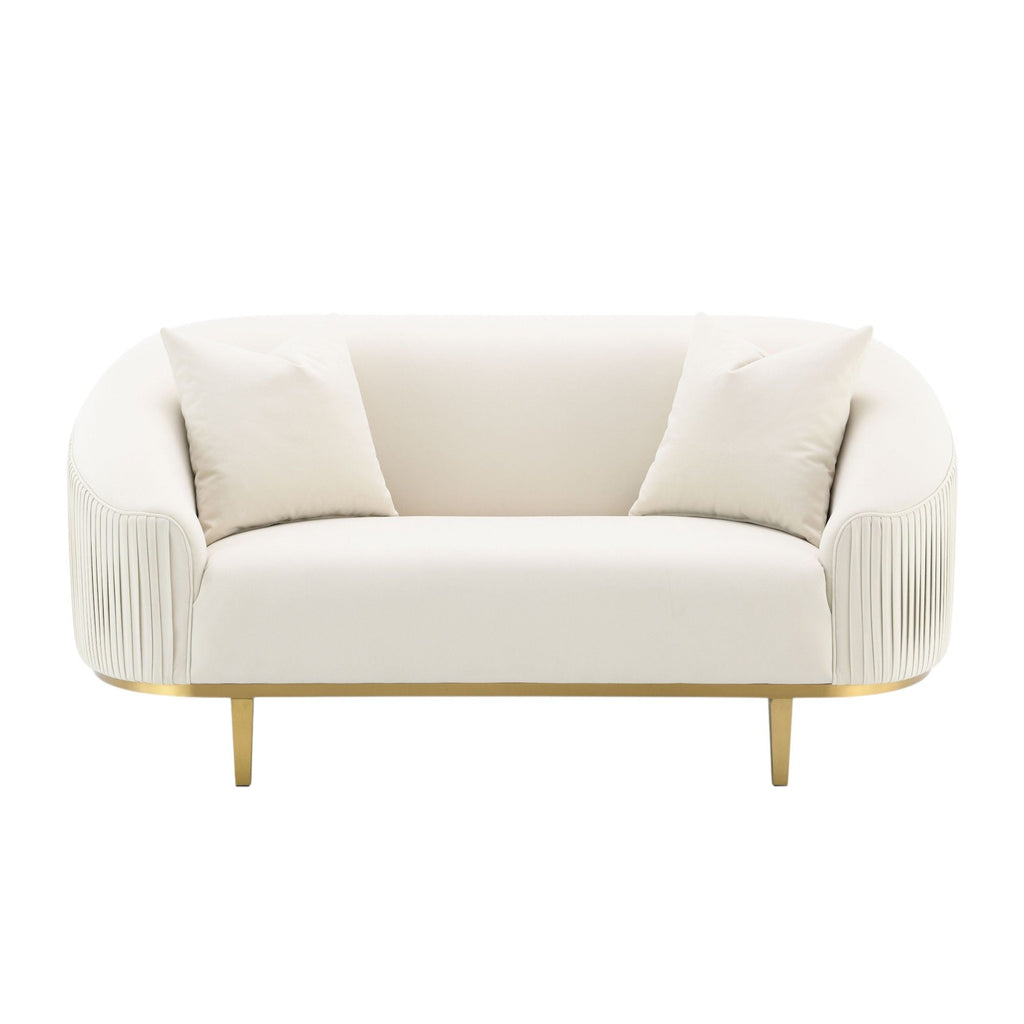 Martina - Loveseat With 2 Pillows - Ivory