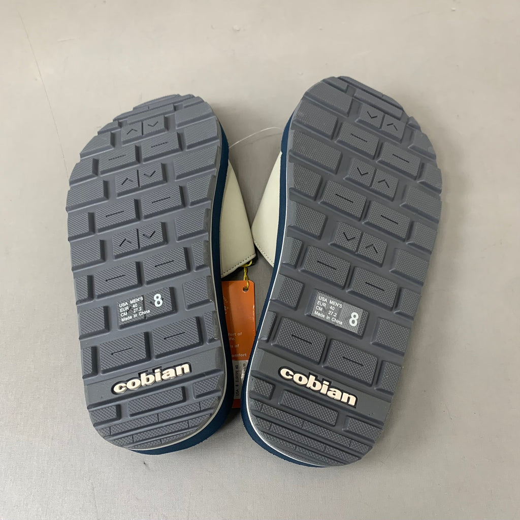 COBIAN DRT Synthetic Leather Strap Slide Sandals Men's Sz 13, 46 EU Navy DRS24-410-13