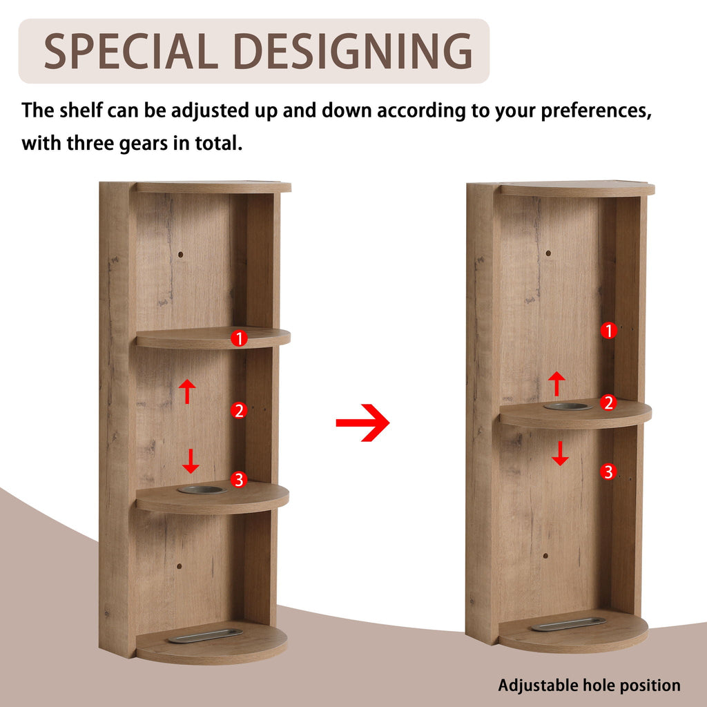Bathroom Wall Mounted Storage Rack With Floating Design
