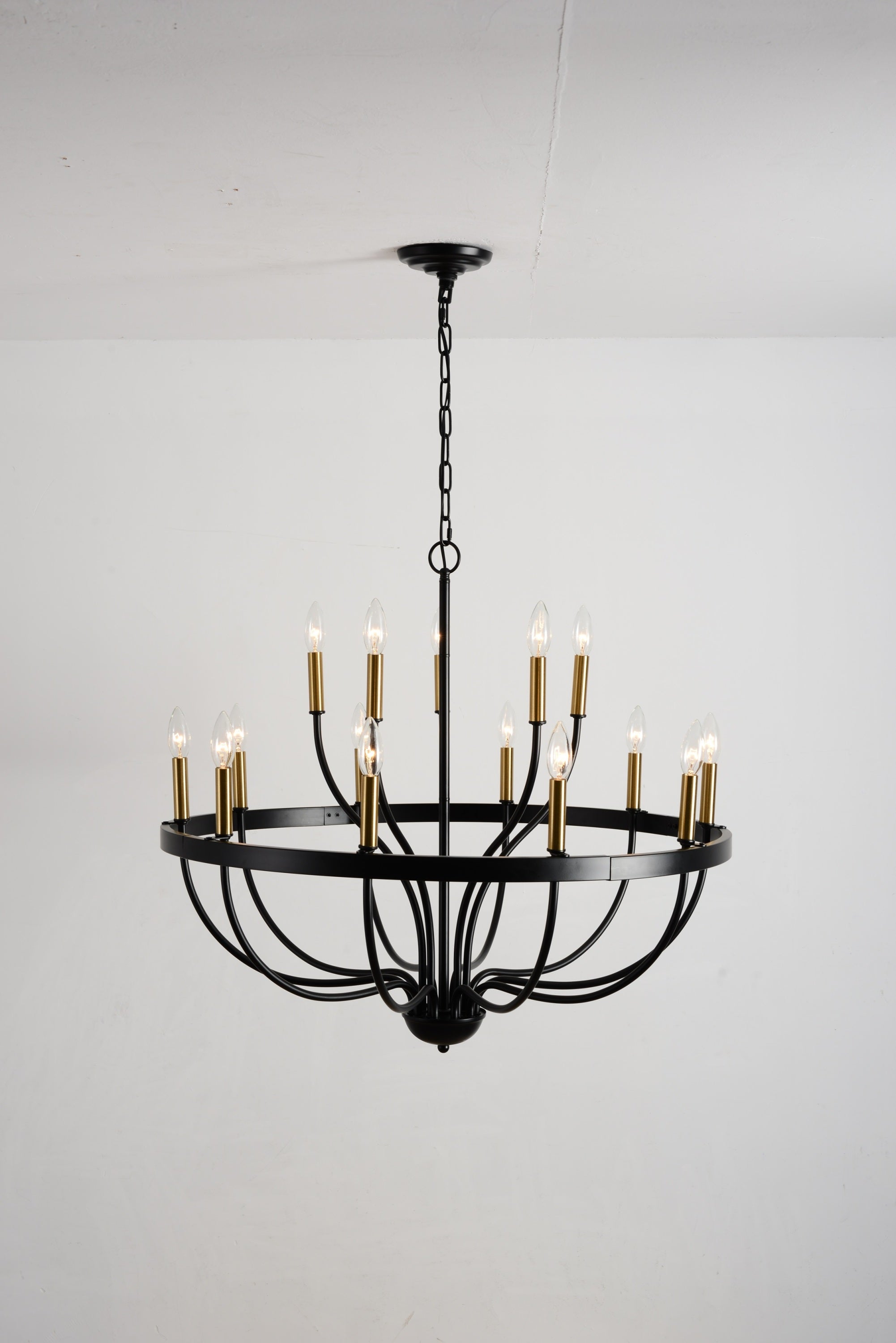 18-Light Industrial Iron Candle Chandelier