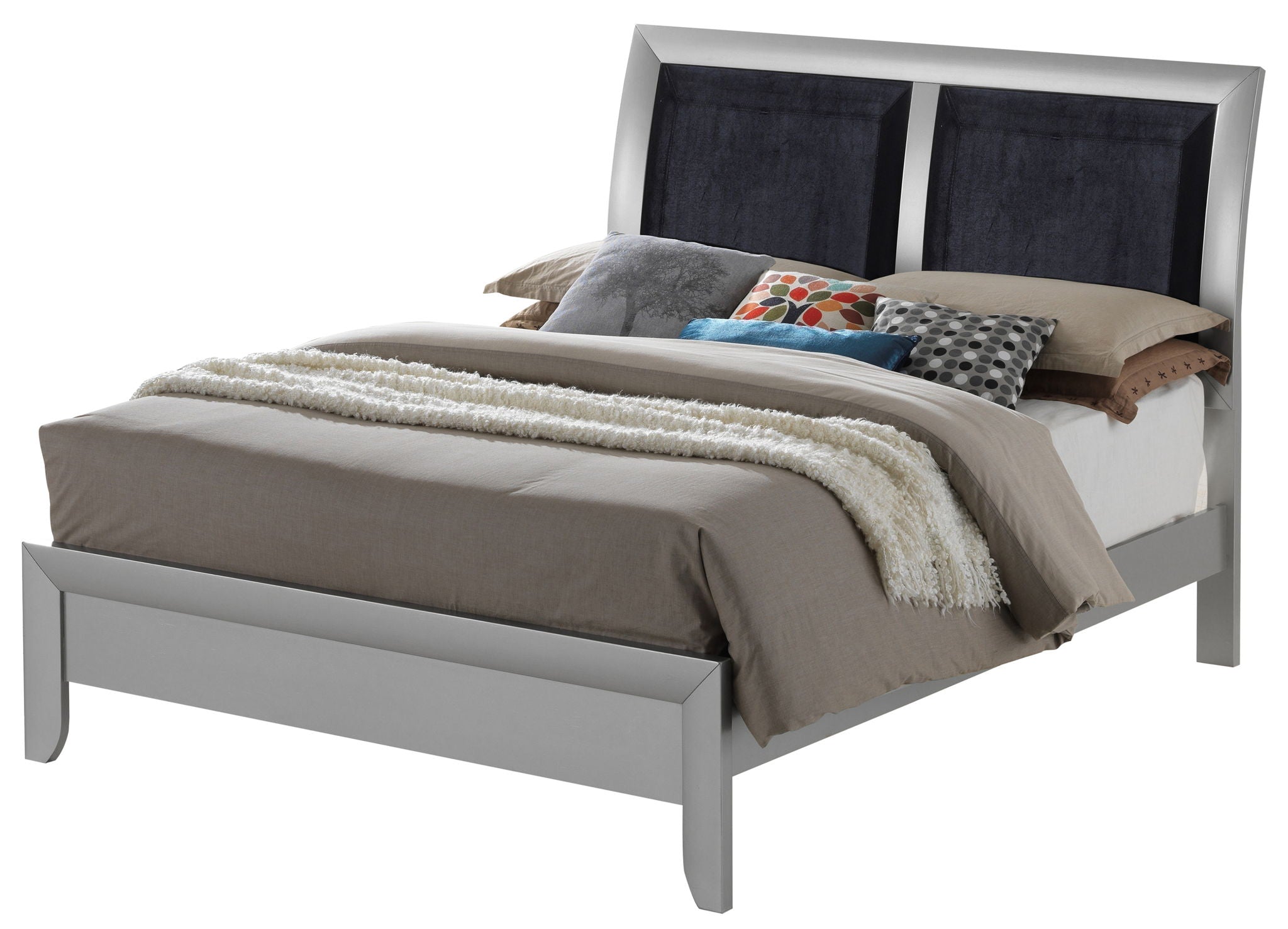 Padded Headboard Design Panel Bed